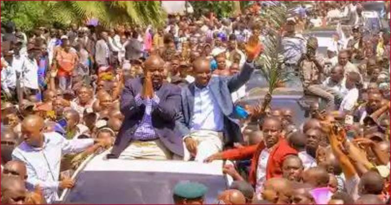 Kisii governor in a political rally with former Interior CS Fred Matiang'i.